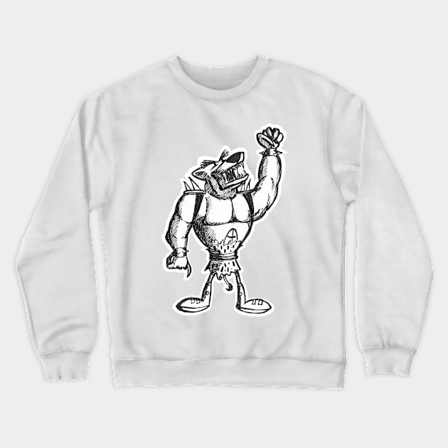 Tiny Tiger Cartoon Crewneck Sweatshirt by SrErizo